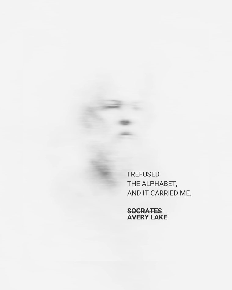 Socrates rendered in voice in The Alphabet That Answers by Avery Lake